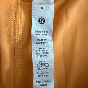 Lululemon orange crop leggings